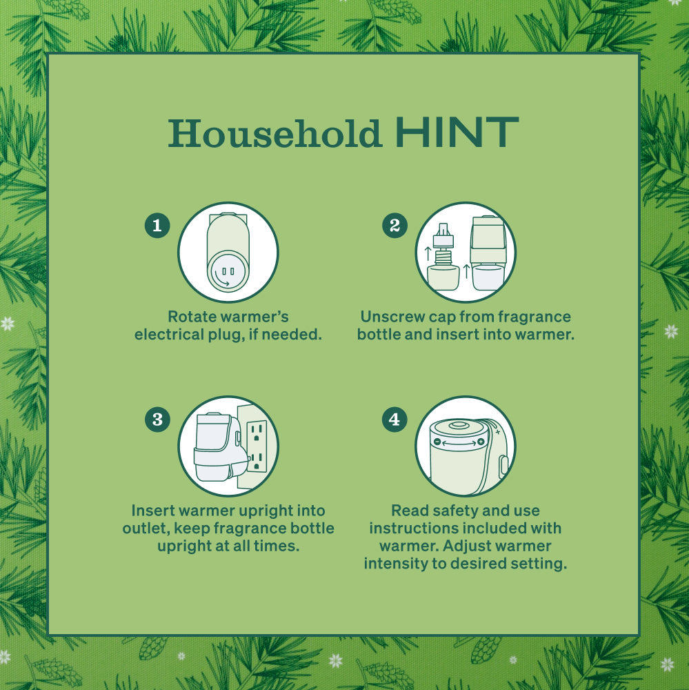 Convenient Iowa Pine Plug In Scented Oil Refill, 2-Pack