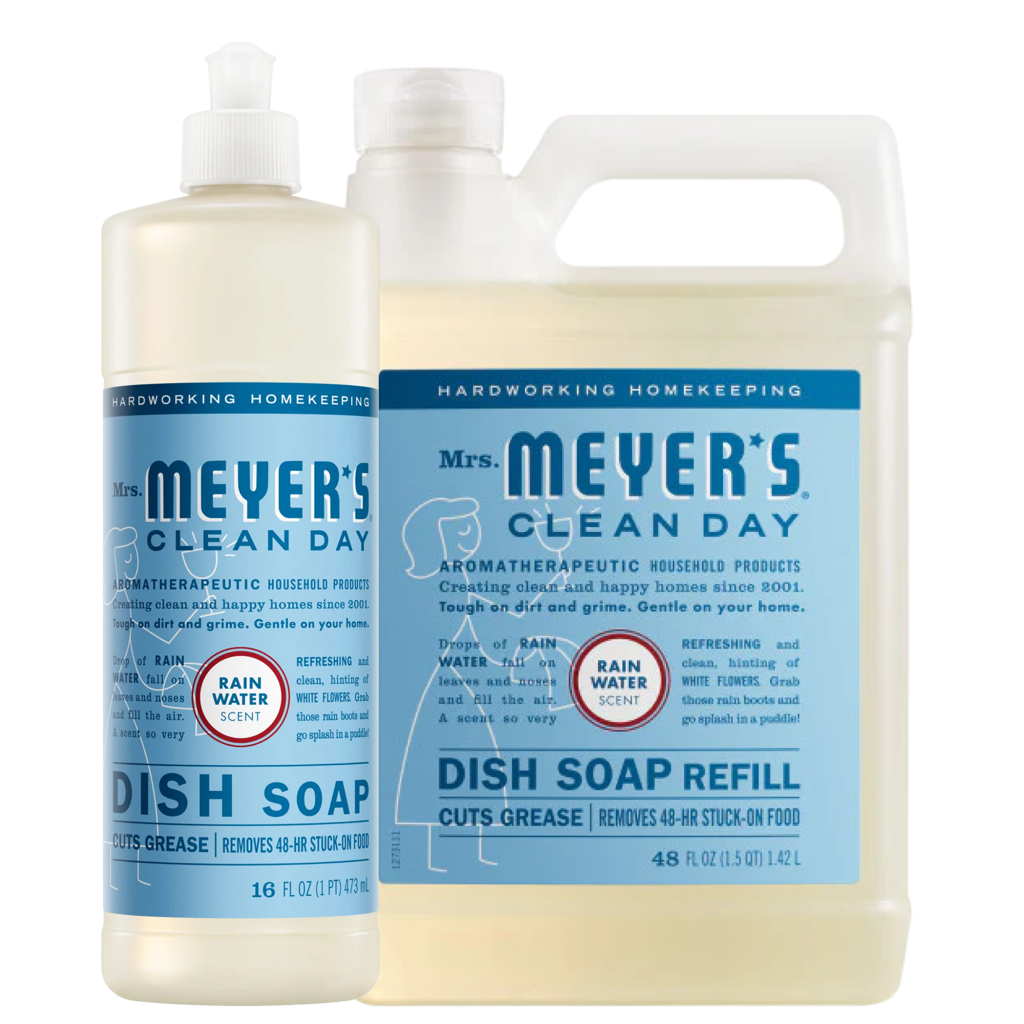 Effective Rain Water Dish Soap & Refill Set