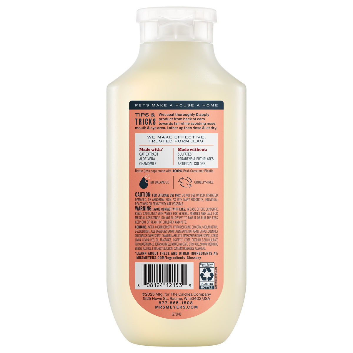 Gentle White Peach 3-in-1 Dog Shampoo