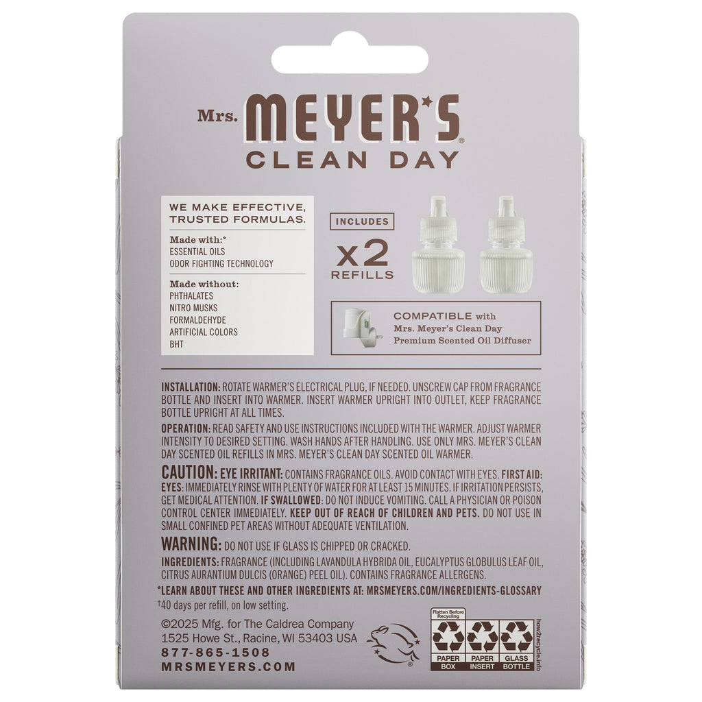 Convenient Lavender Plug In Scented Oil Refill, 2-Pack