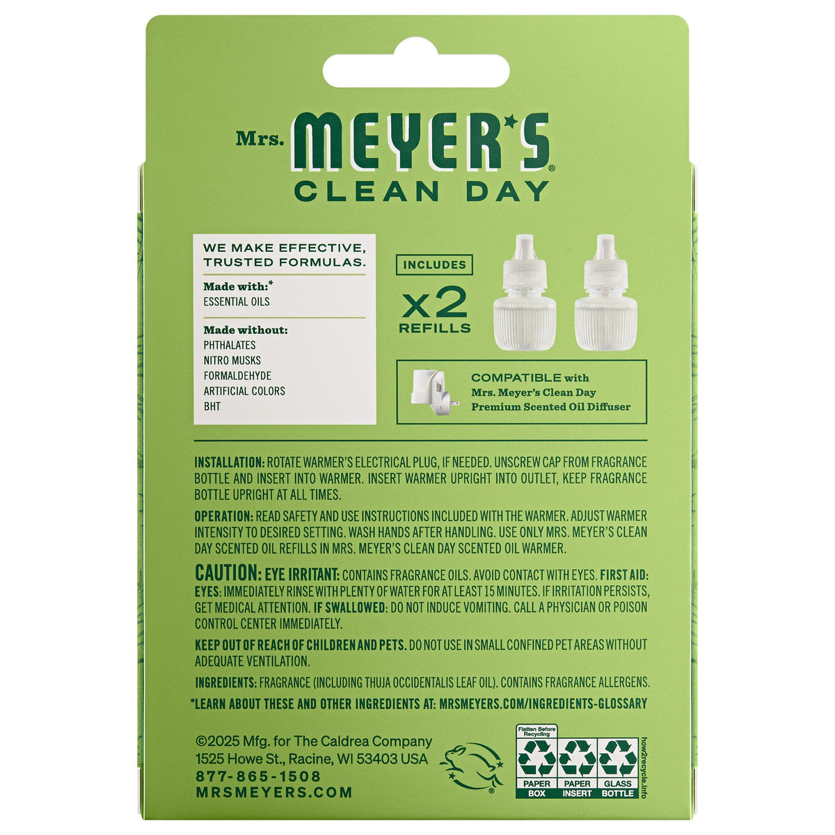 Convenient Iowa Pine Plug In Scented Oil Refill, 2-Pack
