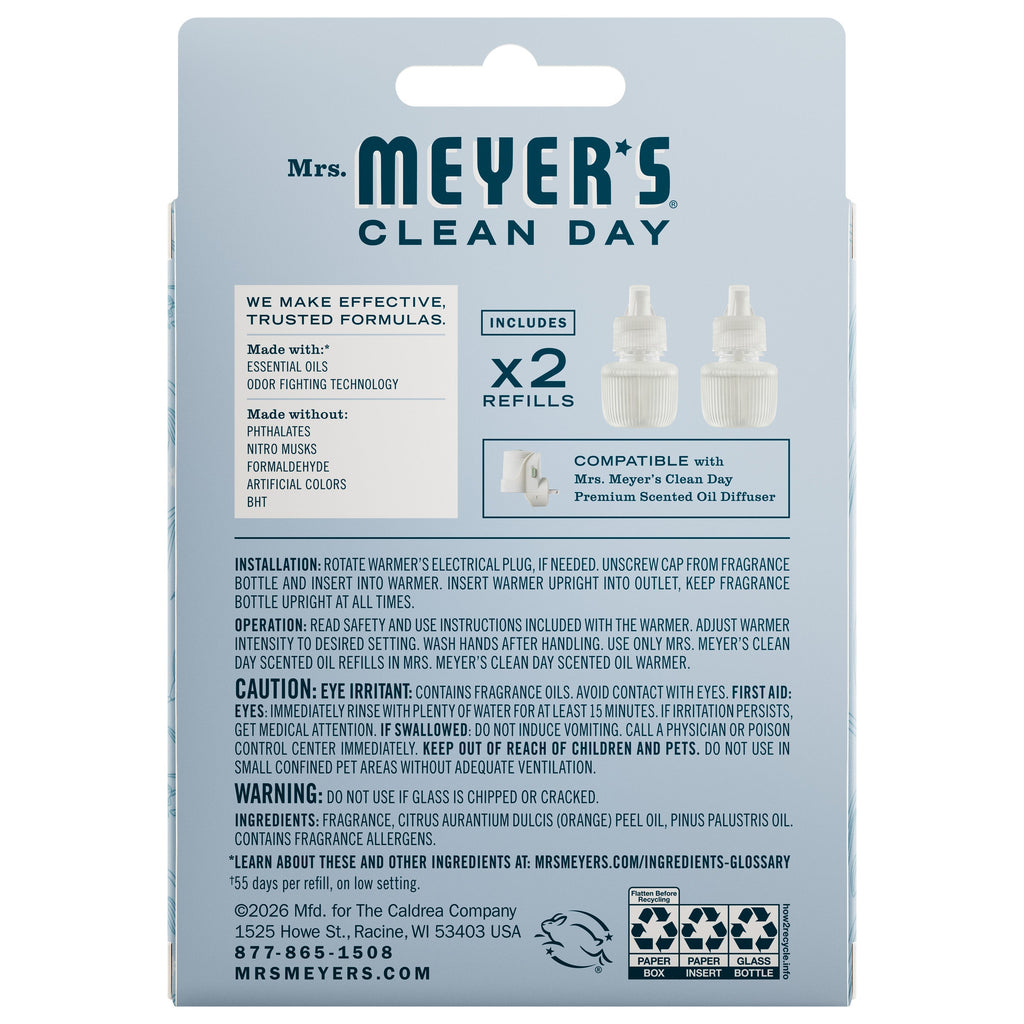 Convenient Snowdrop Plug In Scented Oil Refill, 2-Pack
