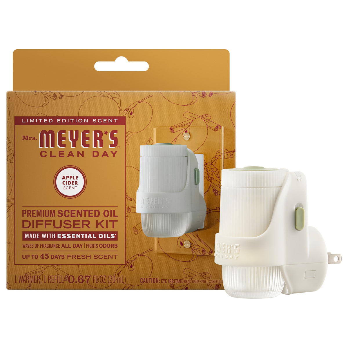 Convenient Apple Cider Plug In Scented Warmer With Refill