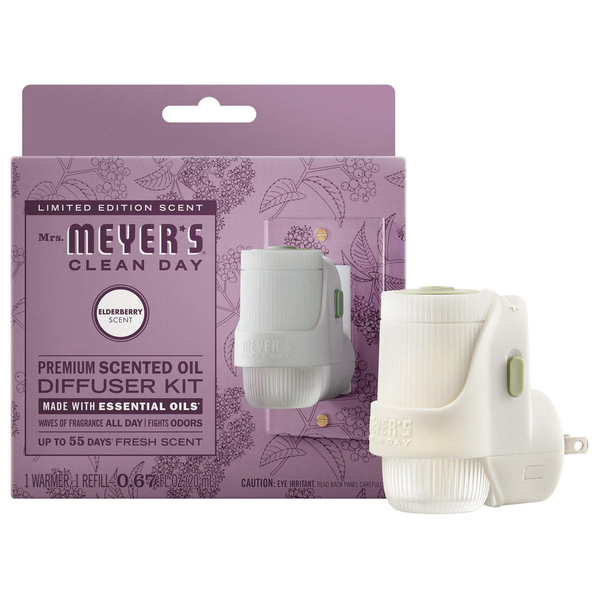 Scented Elderberry Plug In Scented Oil Warmer With Refill