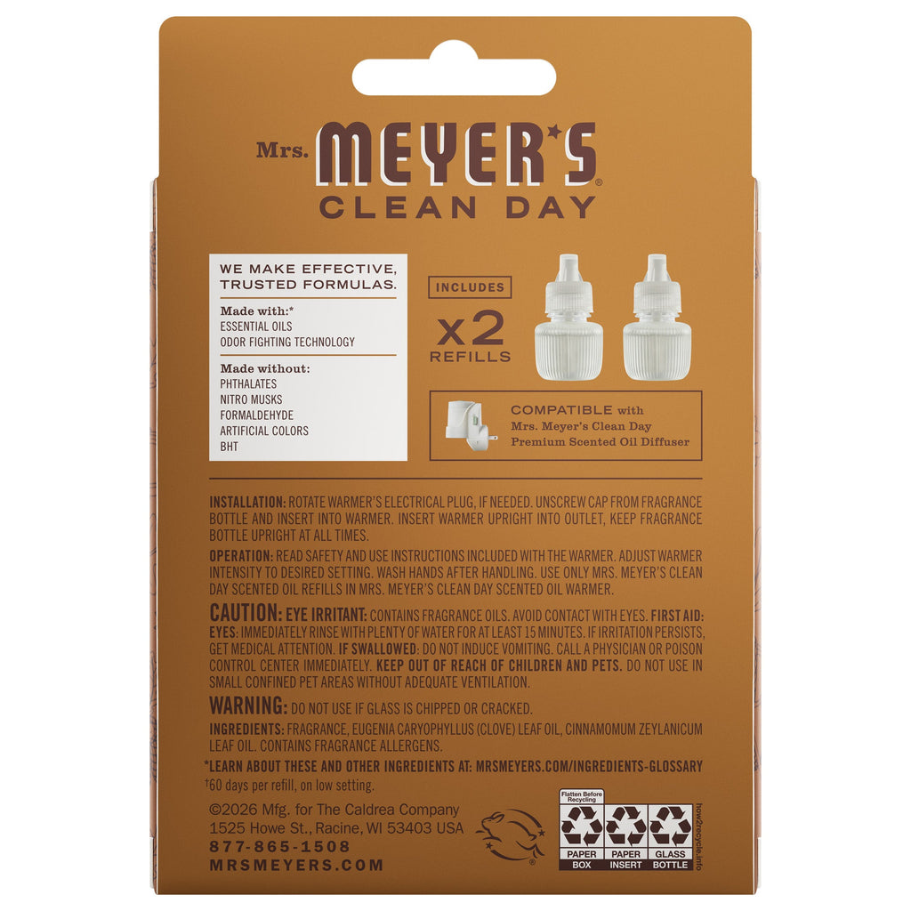 Convenient Acorn Spice Plug In Scented Oil Refill, 2-Pack