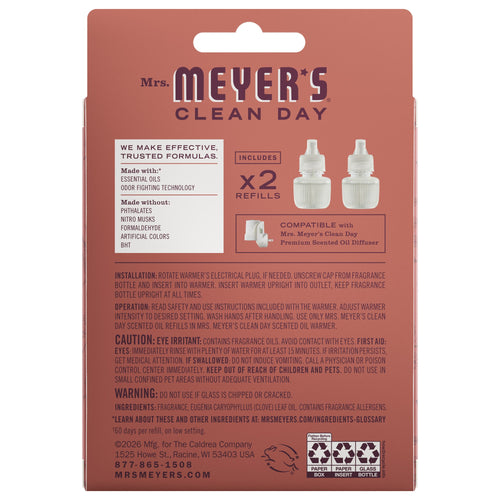Convenient Fall Leaves Plug In Scented Oil Refill, 2-Pack