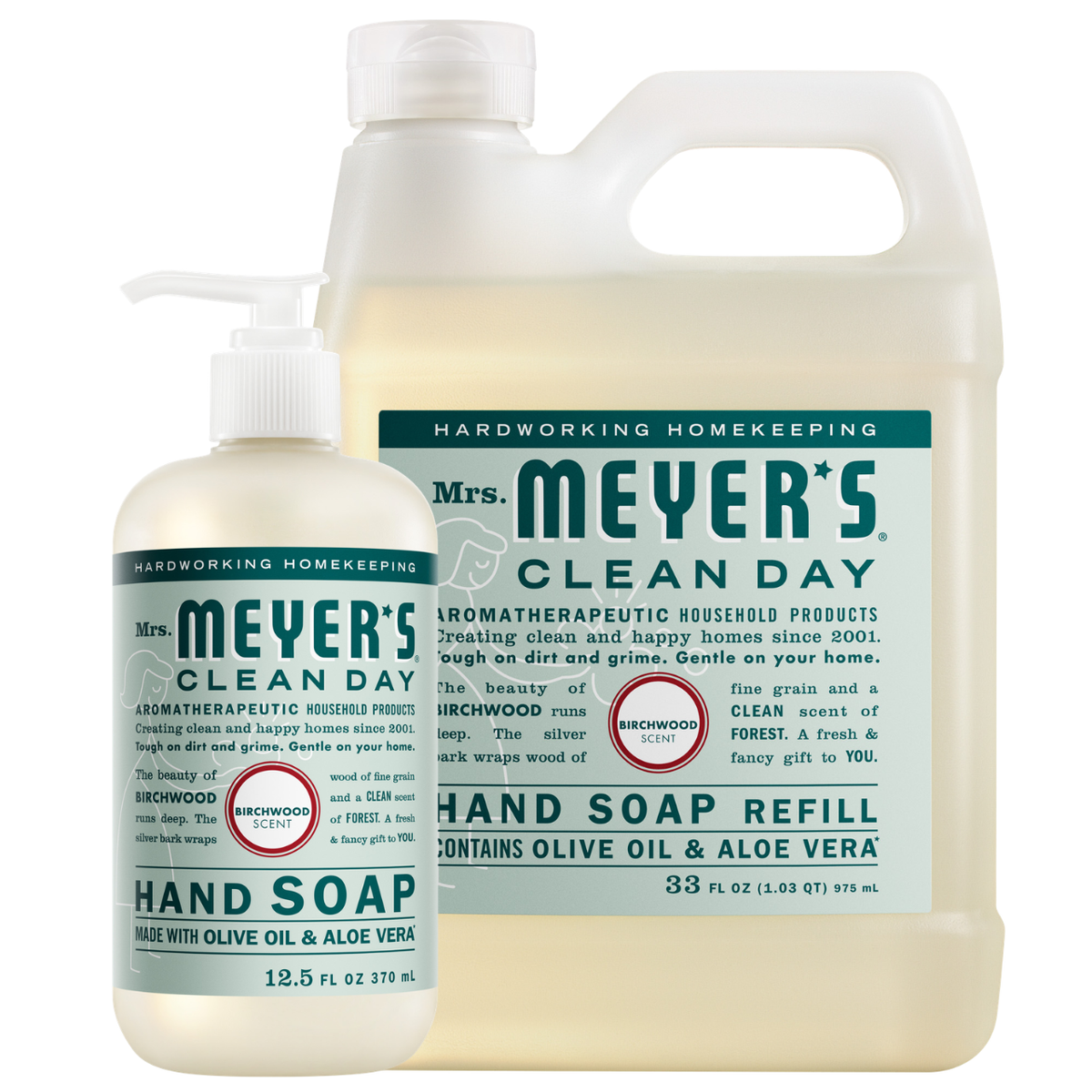 Gentle Birchwood Liquid Hand Soap & Refill Set