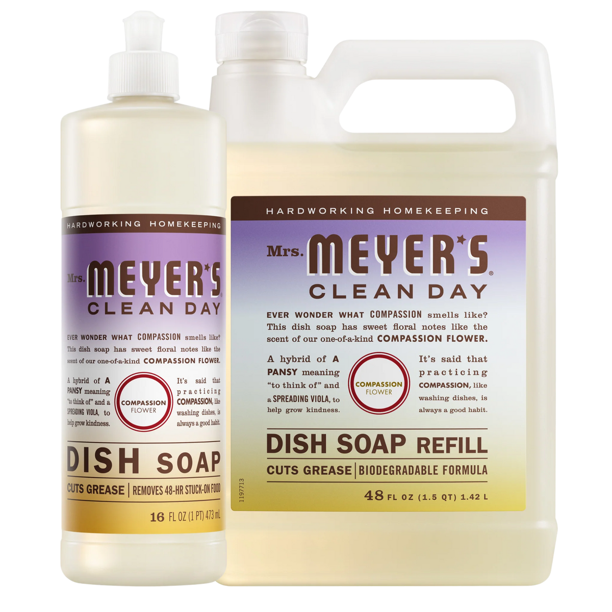Effective Compassion Flower Dish Soap & Refill Set