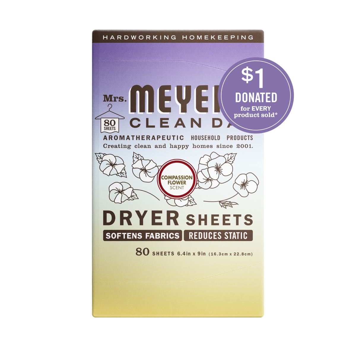 Freshening Compassion Flower Dryer Sheets