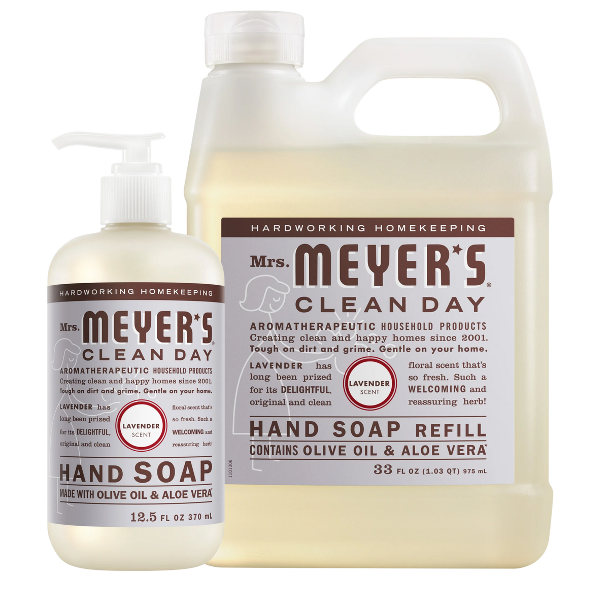Gentle Lavender Liquid Hand Soap & Refill Set