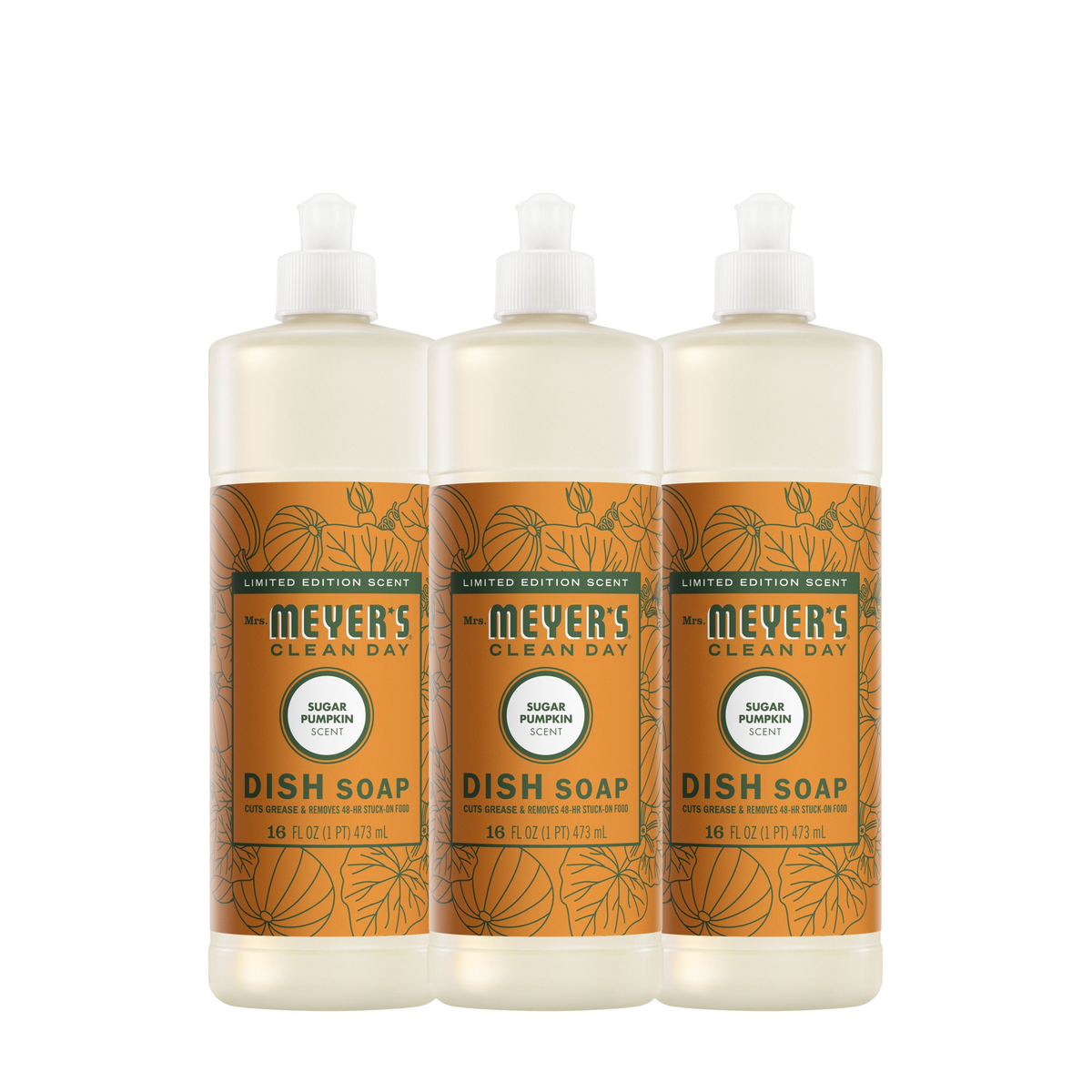 Effective Sugar Pumpkin Dish Soap 3-count Bundle