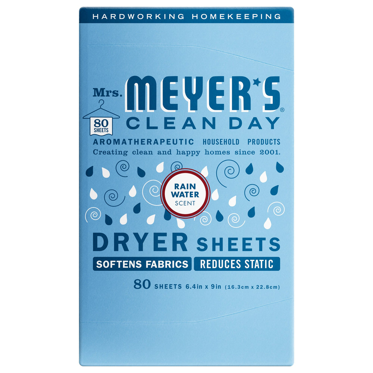 Freshening Rain Water Dryer Sheets