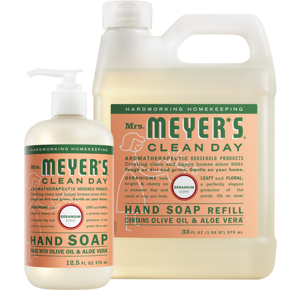 Gentle Geranium Liquid Hand Soap & Refill Set